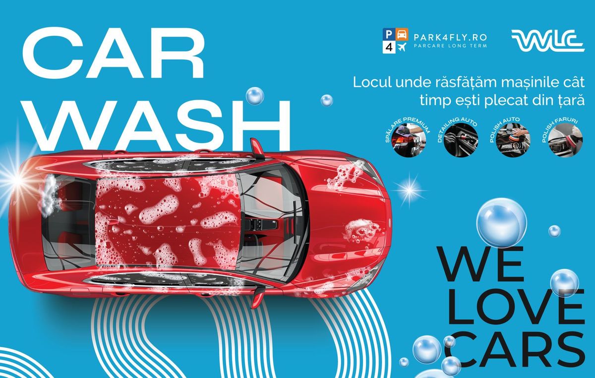Banner Car Wash Park4Fly și WLC